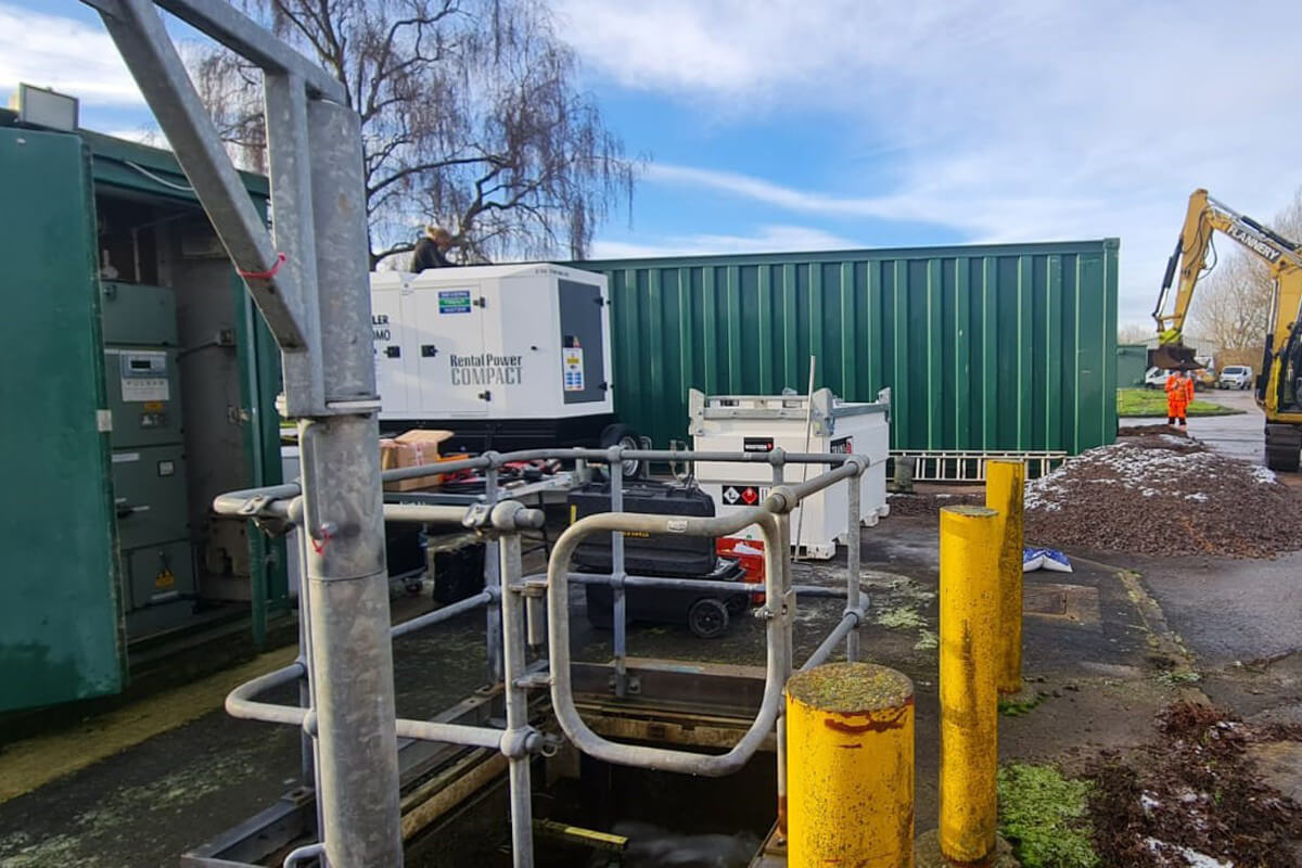 Temporary Generator Install at Water Waste Site