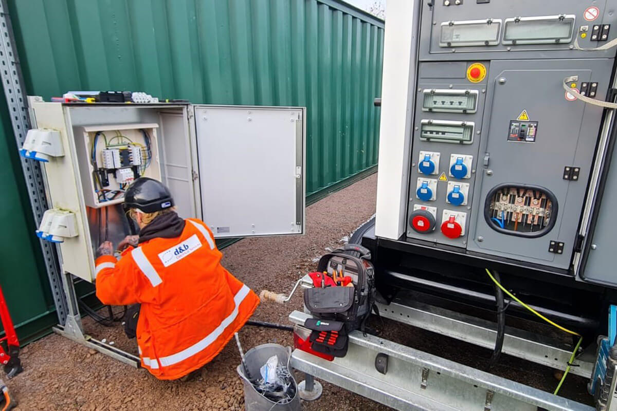 D&B Electrical. Temporary Generator Install at Water Waste Site, photo #3